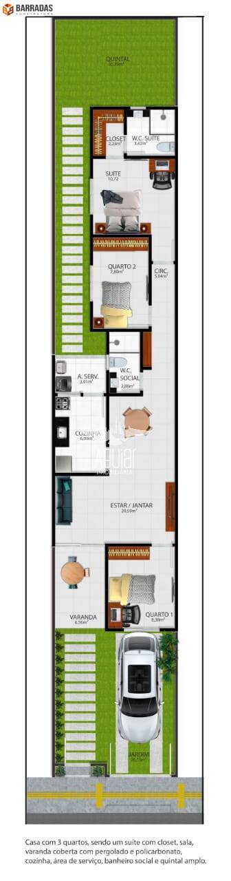 Casa à venda com 3 quartos, 88m² - Foto 10