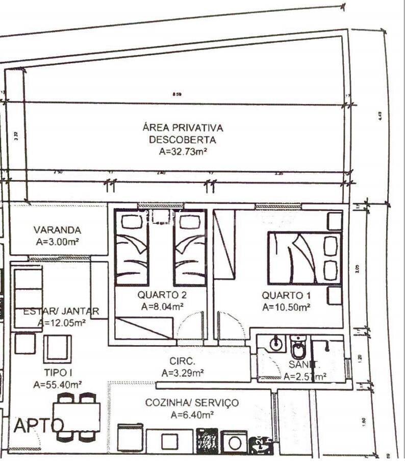 Apartamento à venda com 2 quartos, 55m² - Foto 3