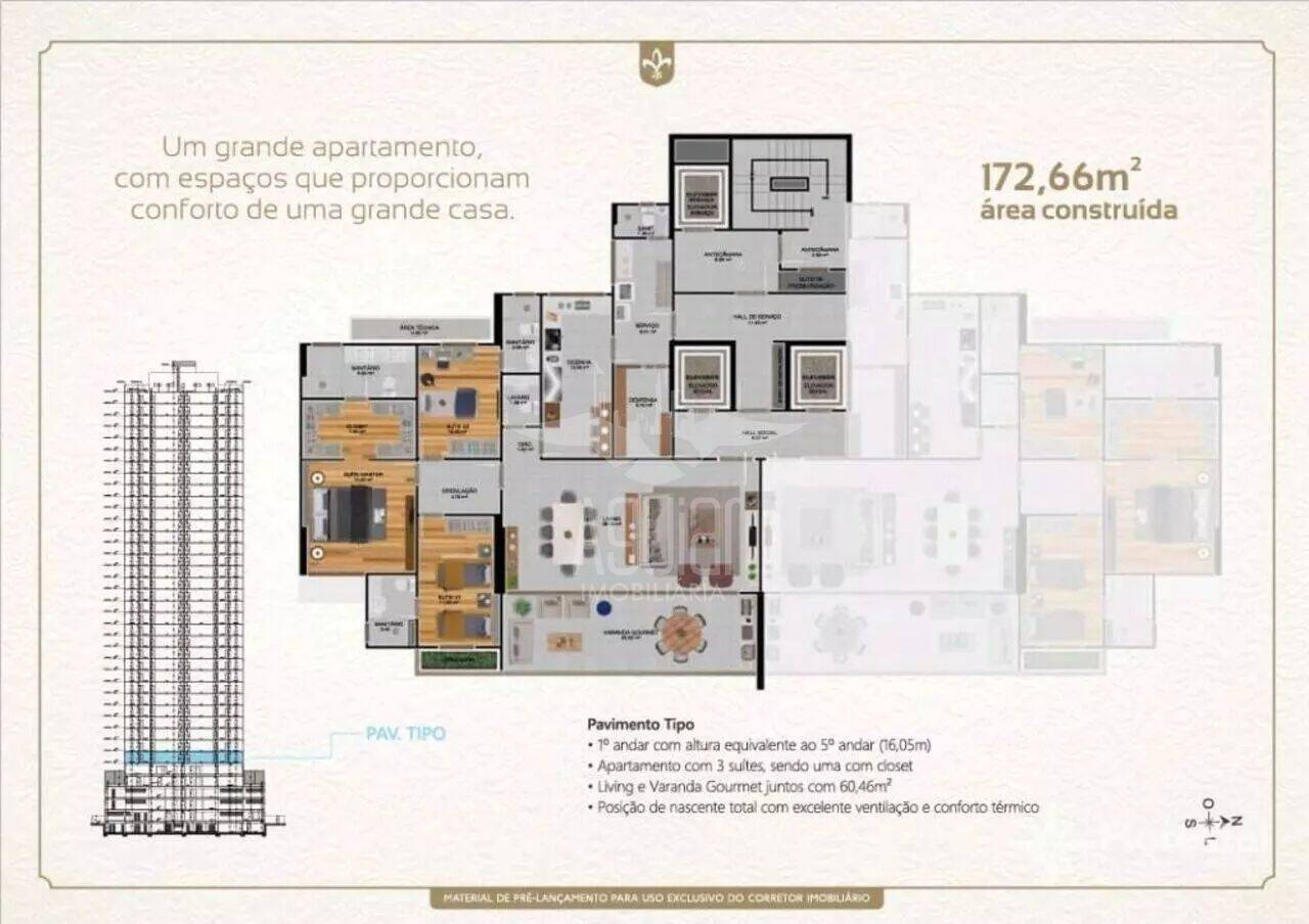 Apartamento à venda com 3 quartos, 172m² - Foto 16