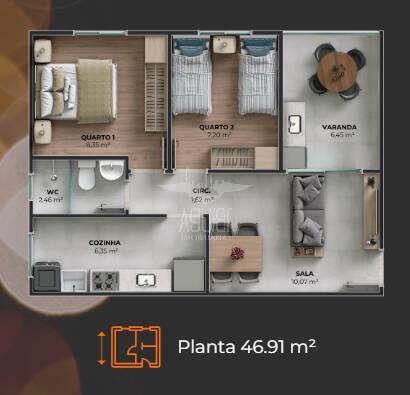 Apartamento à venda com 2 quartos, 46m² - Foto 7